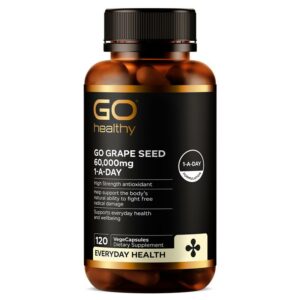 GO Healthy Grape Seed 60,000mg 1-A-Day (120 Viên) – Trẻ Hóa Làn Da, Mờ Thâm Nám Và Hỗ Trợ Suy Giãn Tĩnh Mạch