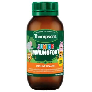 Thompson's Animals Junior Immunofort (90v) – Khiên Chắn Miễn Dịch Cho Bé Thỏa Sức Khám Phá