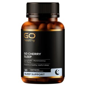 GO Healthy Cherry Sleep Capsules 60c – Giải Pháp Ngủ Ngon Tự Nhiên Từ Chiết Xuất Anh Đào Mọc Hoang